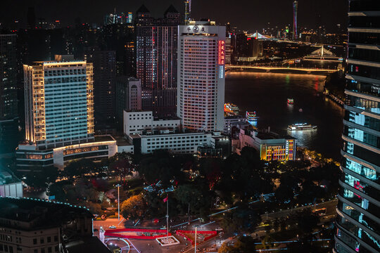 广州夜景海珠广场