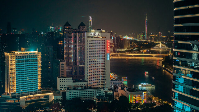 广州夜景海珠广场