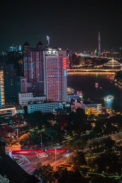 广州夜景海珠广场