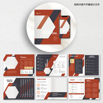 紅色創(chuàng)意畫冊cdr設(shè)計模板