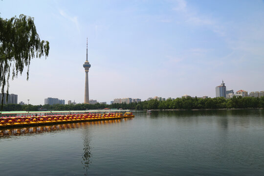 北京玉渊潭公园夏季景色