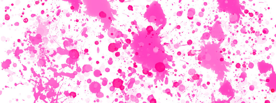 粉色水滴喷溅水彩装饰画