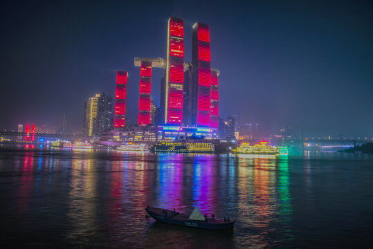 重庆来福士夜景