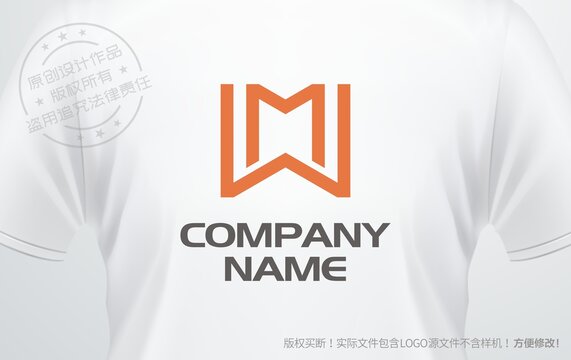 WM設(shè)計(jì)logo字母WM標(biāo)志