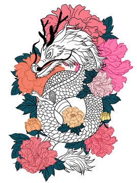 龍與牡丹
