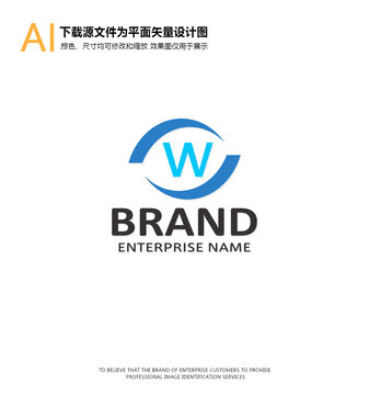 W字母logo