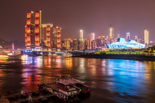 重庆朝天门夜景