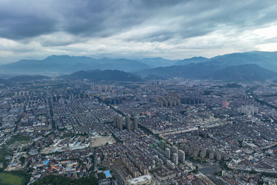 仙居城市风光航拍