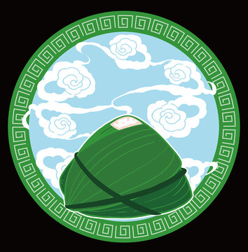 端午節(jié)圓形粽子印刷品