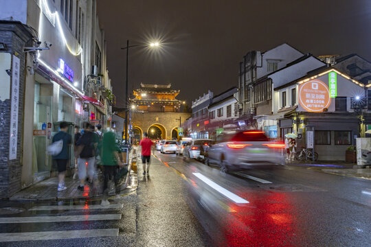 苏州阊门夜景