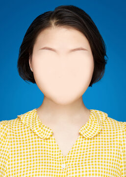 女士證件照換臉模板