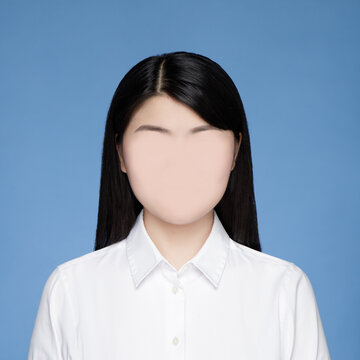 女士白襯衫證件照換臉