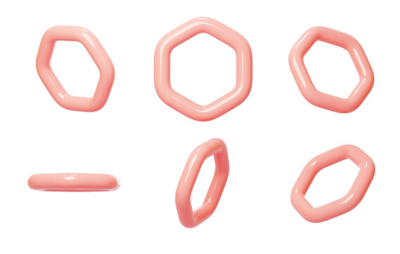 襯托元素點(diǎn)綴六邊形素材3D