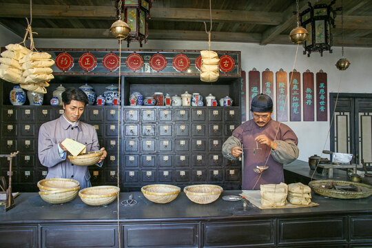 民国上海老中药店场景