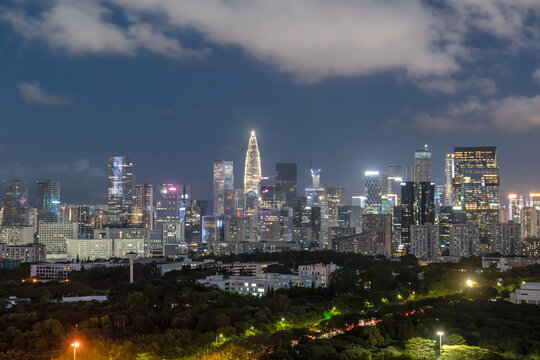 深圳南山粤海街道夜景