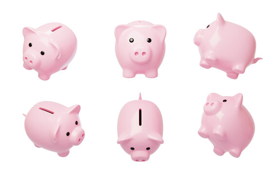 金融资金存钱罐理财猪3D