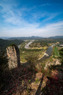 仙都鼎湖峰俯瞰图