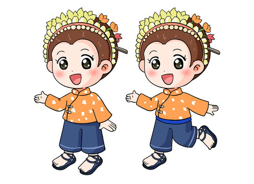 卡通閩南潯浦女孩