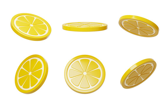 柠檬爽口补充维C柠檬片3D