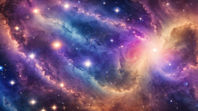 彩色星空银河宇宙