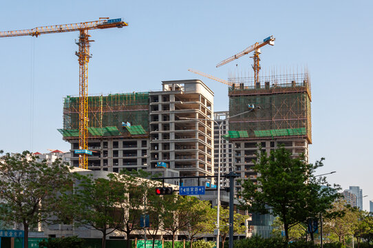 城市建设中的高楼大厦