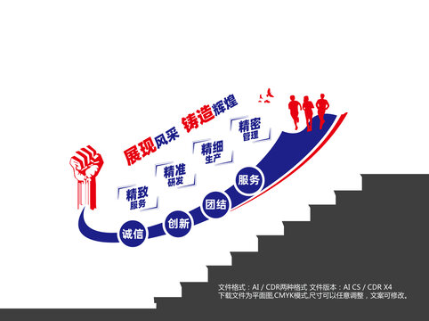 企业宣传阶梯展板