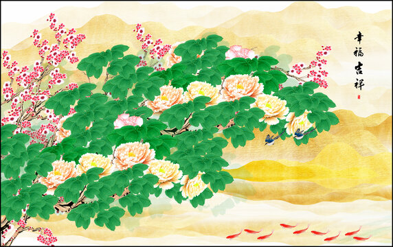 花開富貴牡丹圖