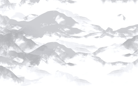 黑白山水