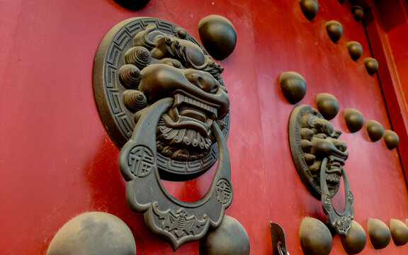 中式铜门环
