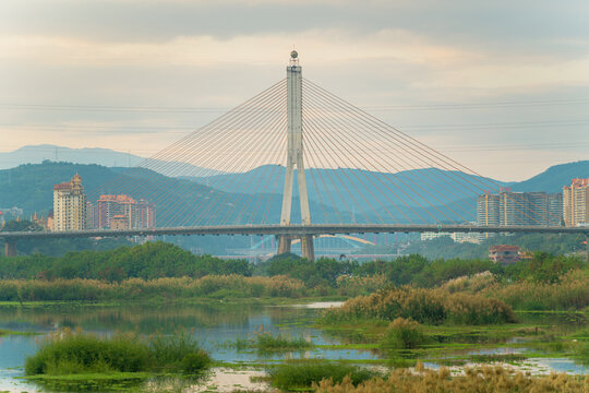 西双版纳澜沧江大桥和湿地