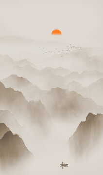 新中式水墨畫