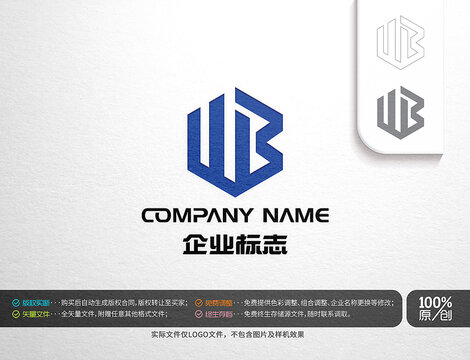 WB字母logo标志