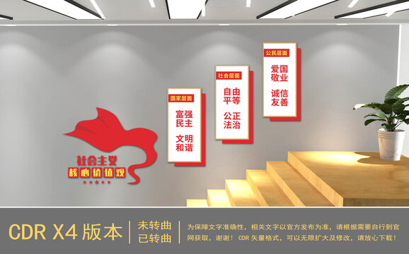 核心價(jià)值觀(guān)黨建樓梯文化墻