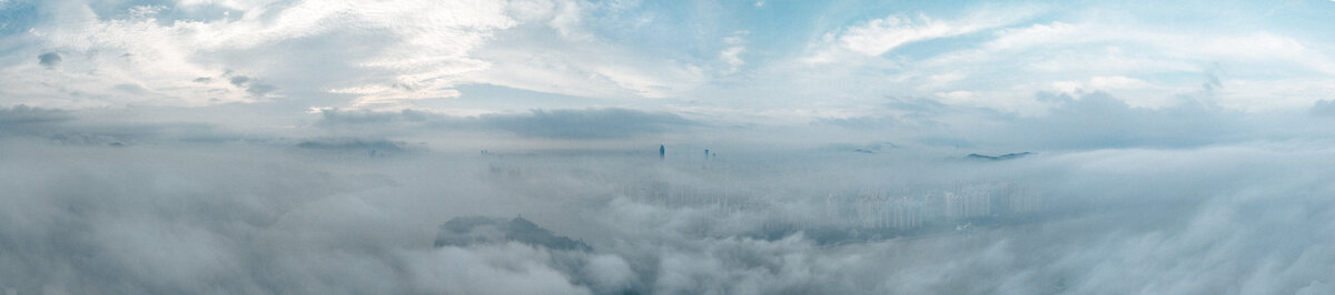 温州平流雾航拍