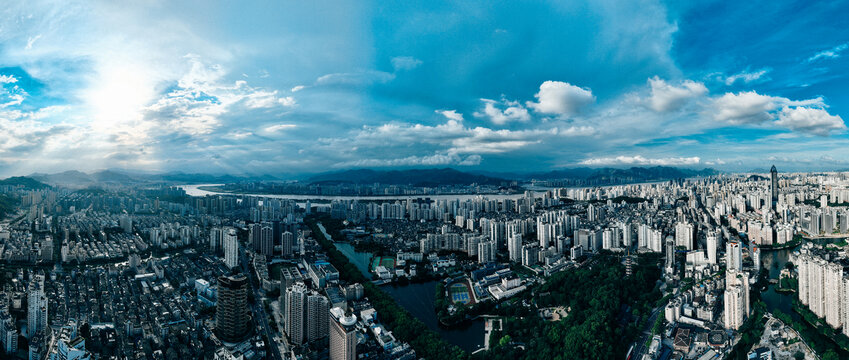 温州鹿城区航拍全景