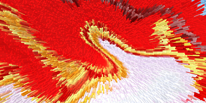 紅金喜慶抽象壁畫(huà)