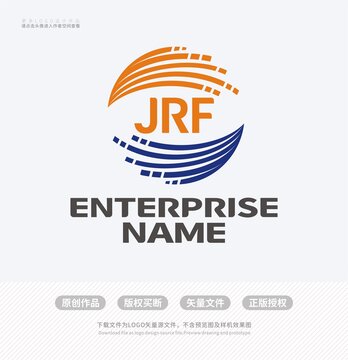 科技行业字母JRF标志设计