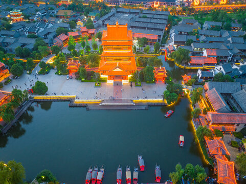 枣庄台儿庄古城夜景