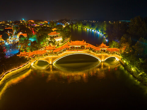 枣庄台儿庄古城夜景