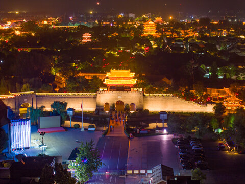 枣庄台儿庄古城夜景