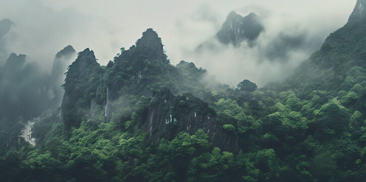 山野林间自然风景