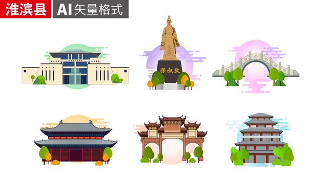 淮濱縣著名地標(biāo)建筑景點(diǎn)素材