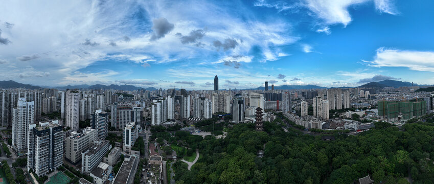 温州鹿城区航拍全景