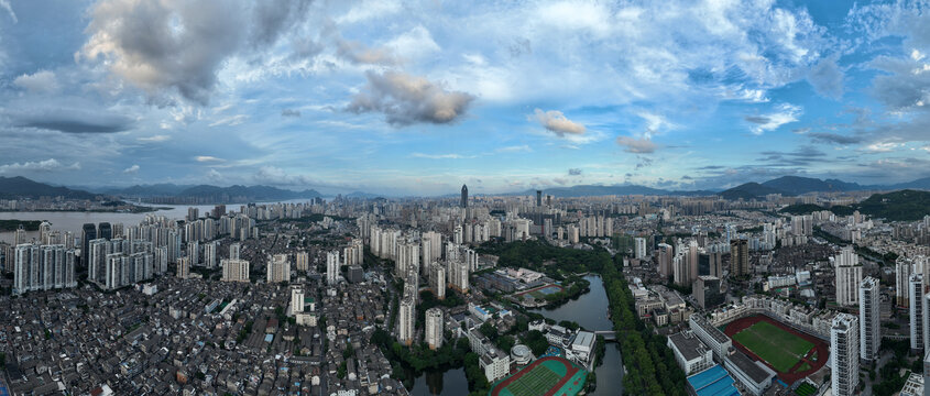 温州鹿城区航拍全景