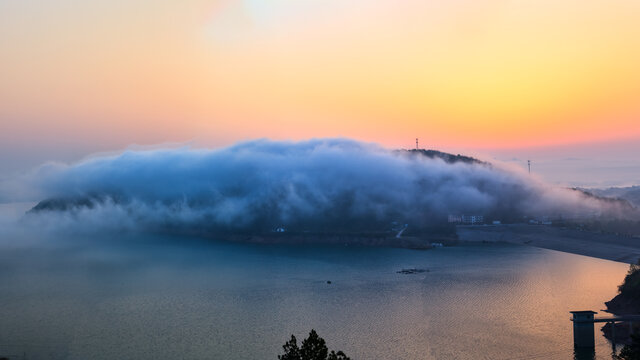 江西玉山三清湖梦幻云海风光