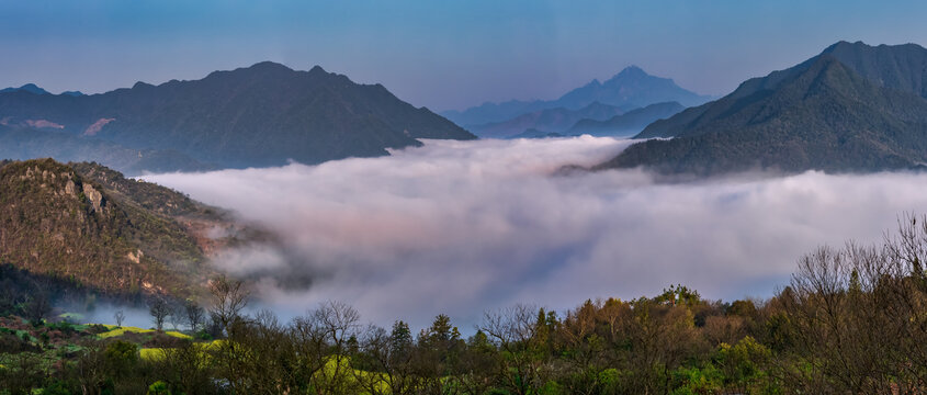 江西玉山三清山云海风光全景