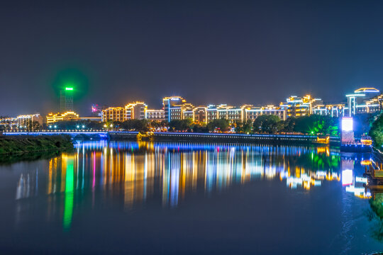 江西玉山城市夜景风光