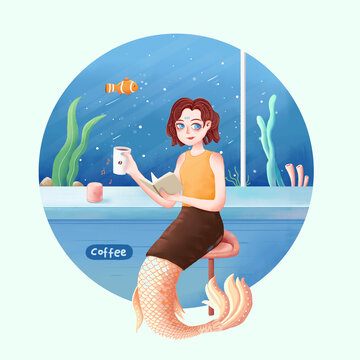 美人魚插畫
