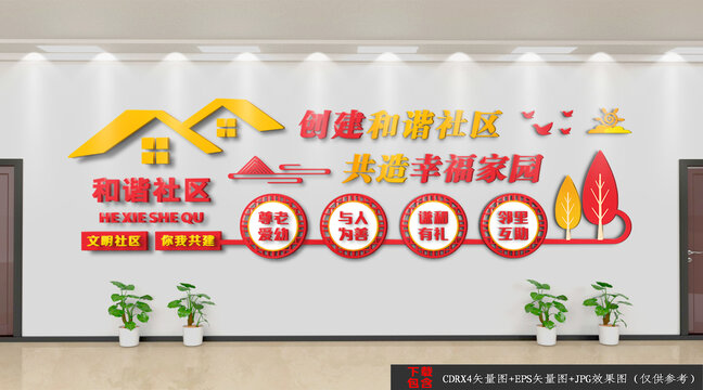 和諧社區(qū)文化墻