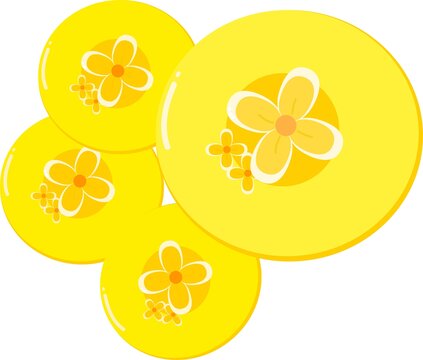 中式糕點(diǎn)桂花糕插畫